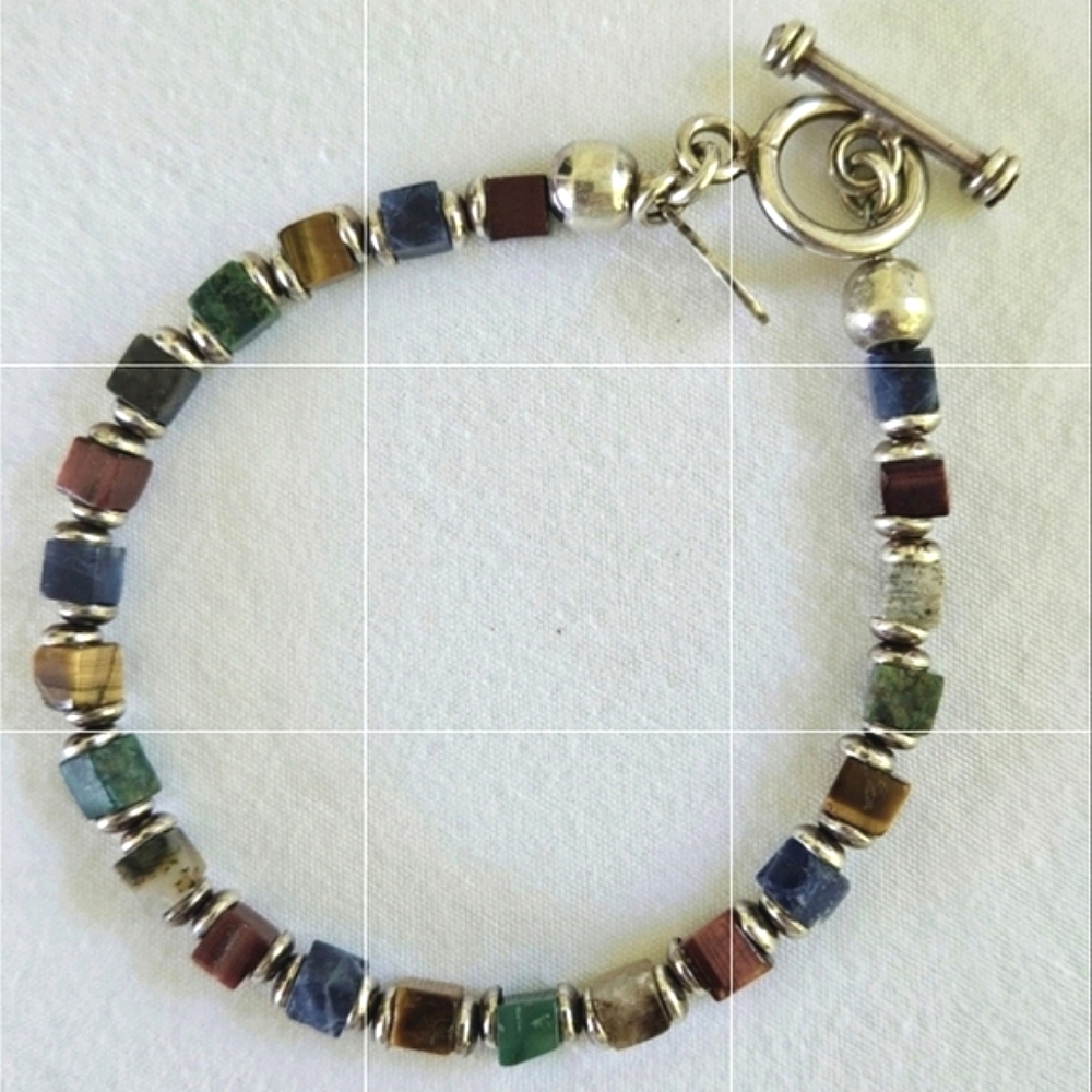 Silpada Multi-Stone and Sterling Silver Bracelet B0817